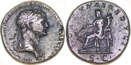 Roman Empire, Trajan. AD 98-117. Bronze Sestertius. Rome, ca. AD 112-115
