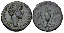 Marcus Aurelius. As Caesar, AD 139-161. Æ As (26mm, 9.59 g, 6h). Rome mint. Struck under Antoninus Pius, AD 140-144