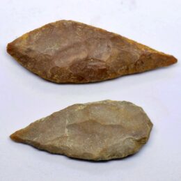 Two stone age arrow head