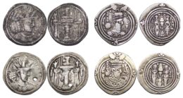 Group lot of 4 Sasanian AR Drachms