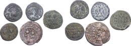 Group lot of 5 Roman and Byzantine coins