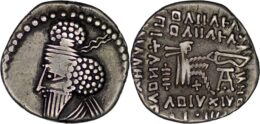 Parthian Empire. Osroes I. Ca. A.D. 108/9-127/8. AR drachm. Ekbatana mint