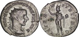 Roman Empire. Gordian III (238-244). AR Antoninianus – R/ Sol