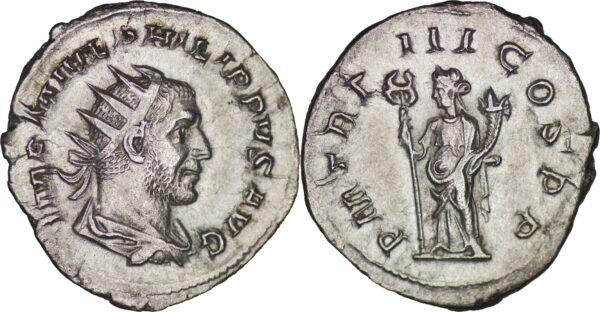 Roman Empire, Philip I (244-249). AR Antoninianus - R/ Felicitas