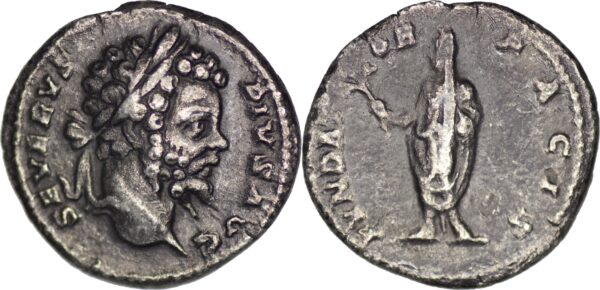 Roman Empire. Septimius Severus (193-211). AR Denarius - Rome. R/ Emperor standing