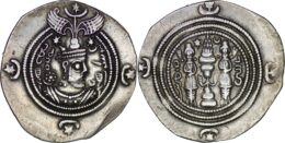 735 SASANIAN EMPIRE. Khusrau II AD 590-628 . AR Drachm. WYHC Mint, Year 8