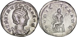 Roman Empire. Otacilia Severa (Augusta, 244-249). AR Antoninianus – Rome – R/ Pudicitia