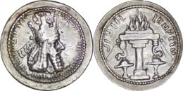 829.1 Sasanian Empire. Ardashir I (223/4-240). AR Drachm. Ctesiphon. Ex John C. Huntington Collection.