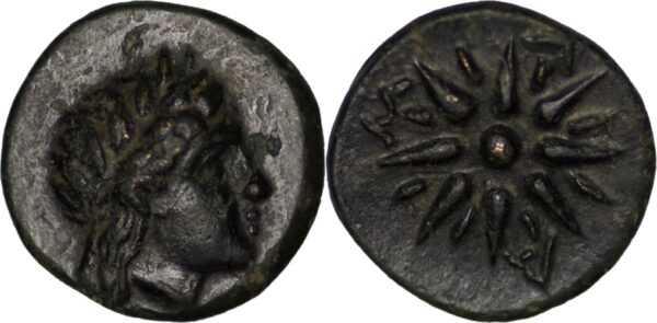 Mysia, Gambrion, after 350 BC. Æ - Apollo / Star