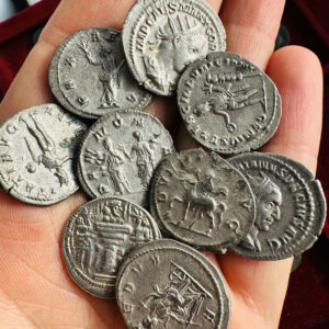 handful of roman coins
