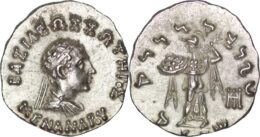 Baktria: Indo-Greek Kingdom. Menander I Soter (circa155-130 BC). AR Drachm