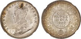 BRITISH INDIA: George V (1910-1936), AR Rupee, 1920(b), KM-524