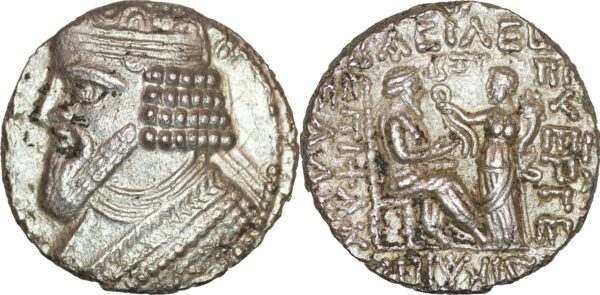 Parthian Empire. Gotarzes II. Circa AD 44-51. BI Tetradrachm. Seleukeia on the Tigris
