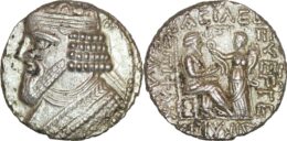 Parthian Empire. Gotarzes II. Circa AD 44-51. BI Tetradrachm. Seleukeia on the Tigris
