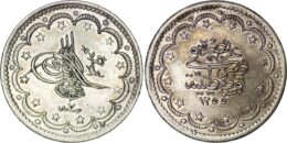 1115 Ottoman Empire. Abdul Mejid (1839-1861). 5 Qirsh. AH 1255 Year 7. Qustantiniya (Constantinople)