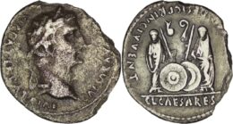 Roman Imperial. Augustus (27 BC-AD 14). AR Denarius. Lugdunum
