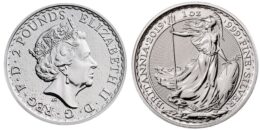 United Kingdom. 2 Pounds. Silver Britannia. 2019