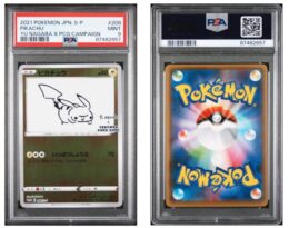 Pokémon Graded card – PROMO – YU NAGABA X PCG CAMPAIGN – #208 – PIKACHU – PSA 9