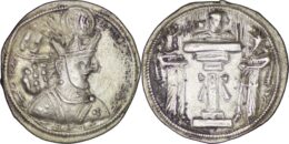 Sasanian Empire. Shapur II, AD 309-379. AR Drachm. Large Bust