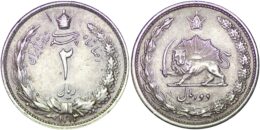 Pahlavi. Reza Shah (1925-1941). Silver 2 Rial. H 1313