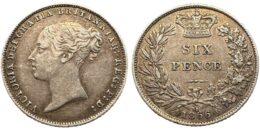 United Kingdom. Victoria (1837-1901). Silver 6 Pence. 1866