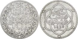 1678 Morocco. Abd al-Hafid (1908-1912). AR 5 Dirhams. Paris. 1329 (1911)
