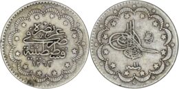 Ottoman Empire. Abdul Hamid II (1876-1909). AR 5 Kurush. Constantinople. 1293// 11