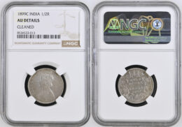 British-India. Victoria (1837-1901). AR 1/2 Rupee. 1899 C