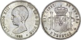 Spain. Alfonso XIII (1886-1931). Silver Pesetas. 1889