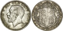 Great Britain. George V (1910-1936). Silver 1/2 Crown. 1917