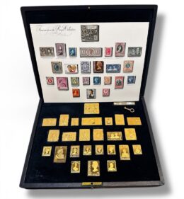The Royal Collection hallmarked silver-gilt stamps