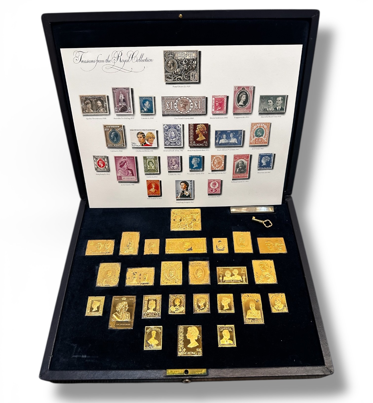 The Royal Collection hallmarked silver-gilt stamps