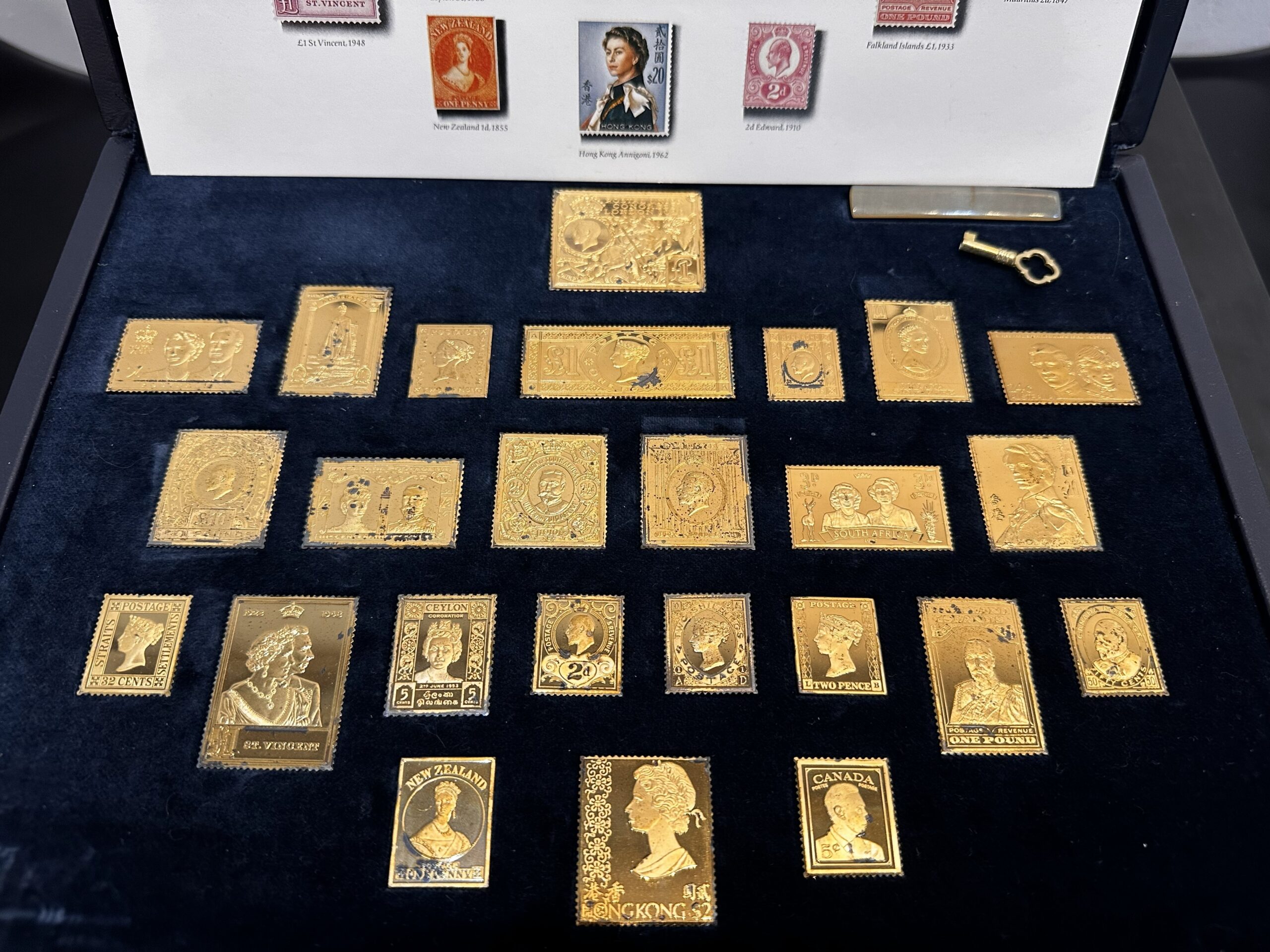 The Royal Collection hallmarked silver-gilt stamps - Image 2