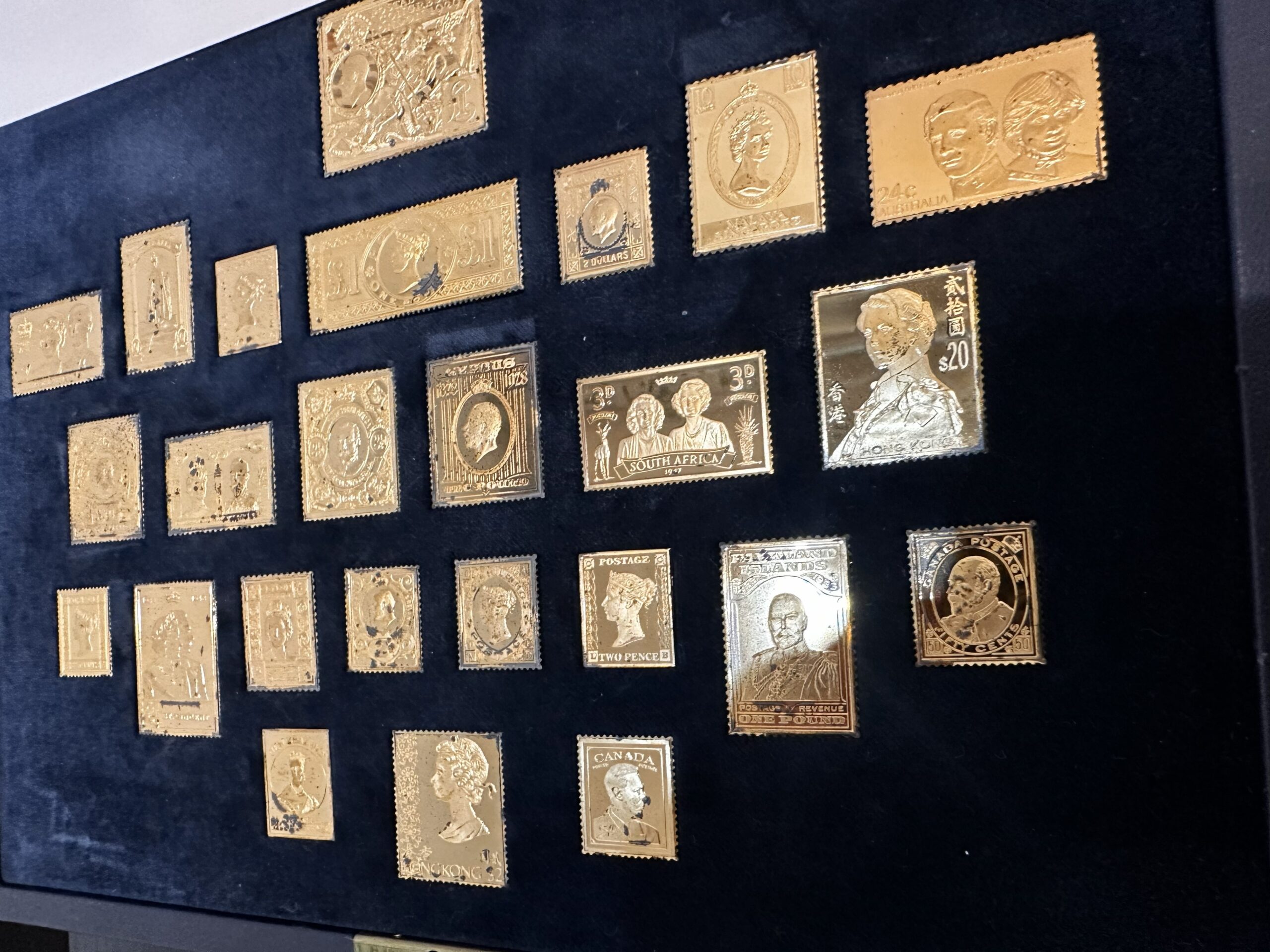 The Royal Collection hallmarked silver-gilt stamps - Image 3