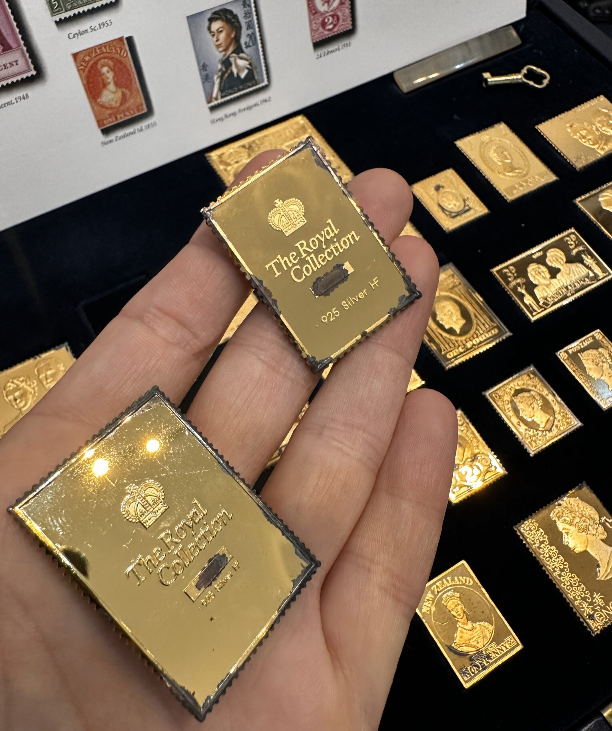 The Royal Collection hallmarked silver-gilt stamps - Image 6