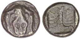 Caria. Mylasa. (Circa 450-400 BC). AR Hemiobol