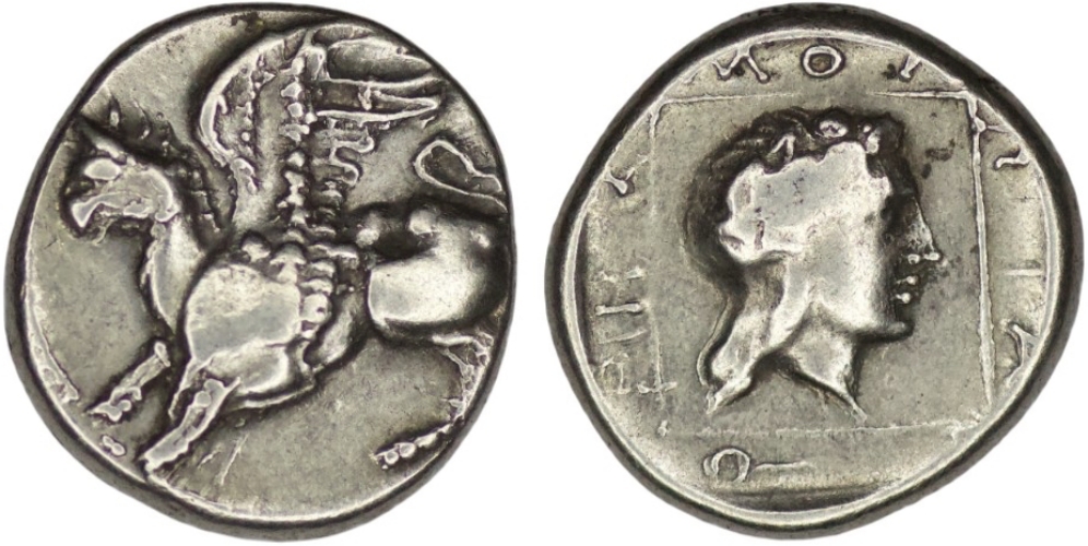 Thrace. Abdera (Circa 395-360 BC). Struck under the magistrate Molpagores. AR Tetrobol