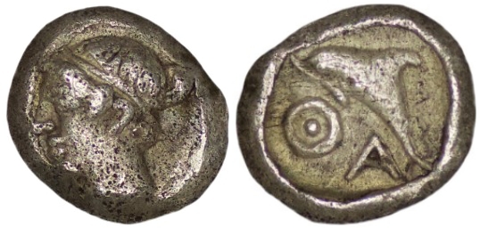 Thrace. Thasos (412-404 BC). AR Hemiobol