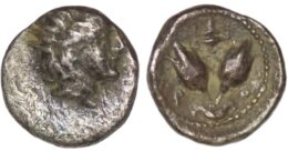 Caria. Rhodos (circa 275-250 BC). AR Diobol