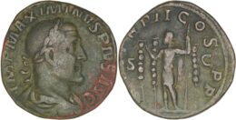 1954 Roman Empire. Maximinus I Thrax (AD 235-238). Æ Sestertius. Rome
