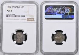 Canada. Silver 10 Cents. 1967