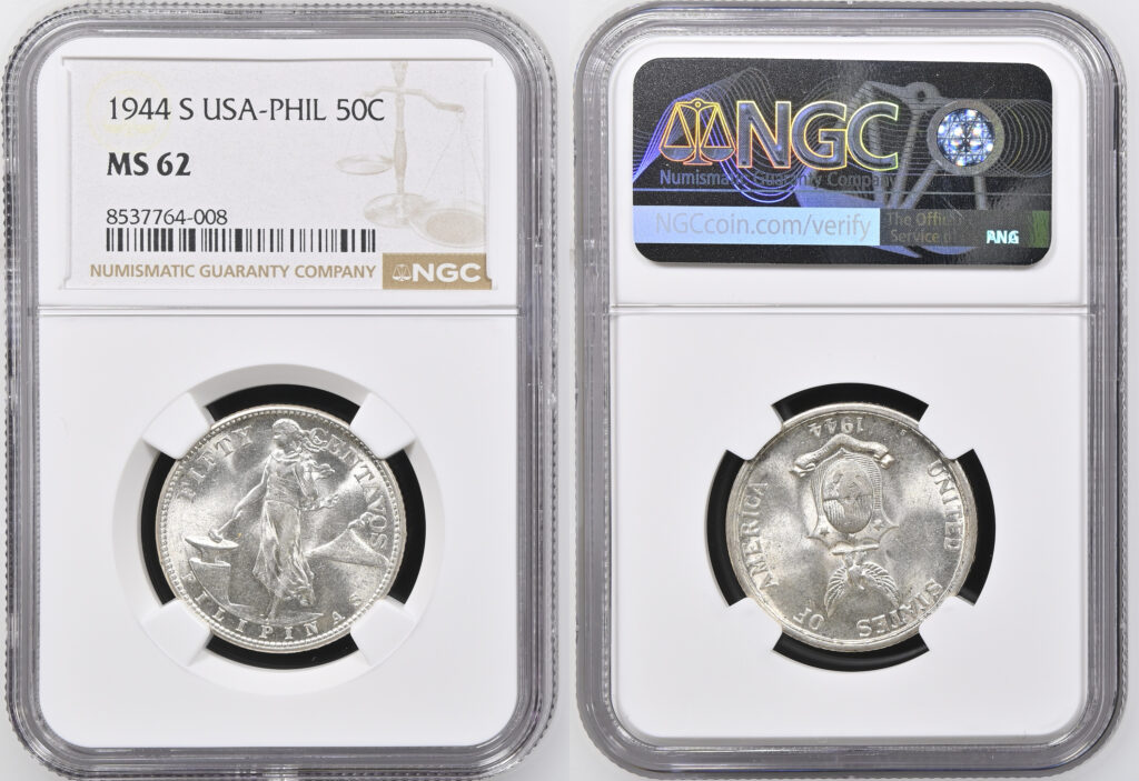 A Silver USA-Philippines 50 Cent Graded by NGC