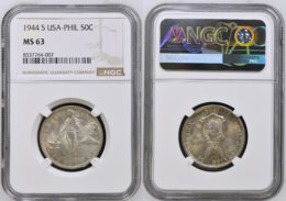 US-Philippines . Silver 50 Cents. 1944 S
