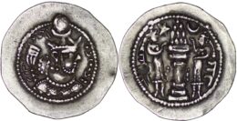 2053 Sasanian Empire. Peroz I (459-484). AR Drachm. AW. Second crown