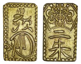 Japan. Edo period. Emperor Kōmei (1860-1869). Electrum 2 Shu