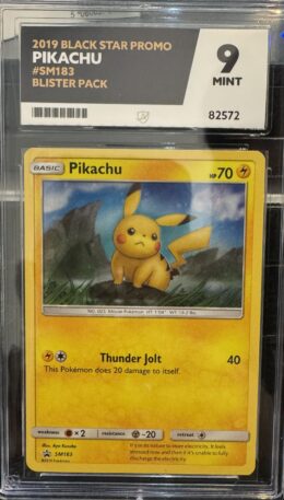 Holo Pokemon TCG. Pikachu SM183 – Sun & Moon Black Star Promo