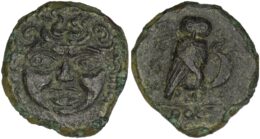 Sicily. Kamarina (Circa 420-405 BC). Æ Tetras