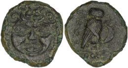Sicily. Kamarina (Circa 420-405 BC). Æ Tetras