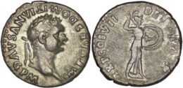 2161 Roman Imperial. Domitian (AD 81-96). AR Denarius. Rome. AD 81