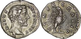 Roman Imperial. Antoninus Pius (AD 138-161). AR Denarius. Rome. Consecration issue